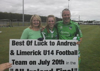 Andrea O'Sullivan with her proud parents